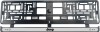 Set 2 bucati, suport numar inmatriculare Jeep, Autohelix MSA