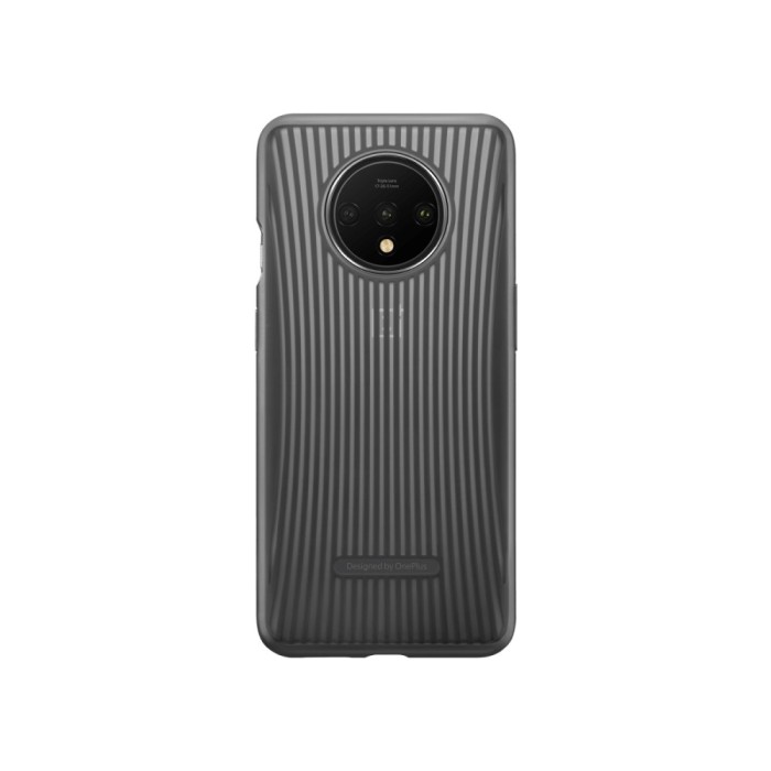 Husa Originala Oneplus 7T Cushion Bumper Case Gray + Cablu de date CADOU
