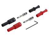 Conector banană 4mm 36A negru și roșu CAL TEST 2 bucăți