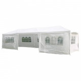 Cumpara ieftin Pavilion cort de gradina pentru petreceri, Haushalt International, 8 pereti laterali,alb, 3 x 9m