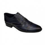 Pantofi barbatesti eleganti din piele naturala bleumarin, negri si maro 39-44, 40 - 43, Negru