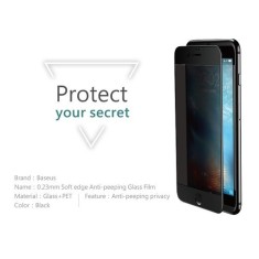 Folie de sticla privancy 5D pentru Apple iPhone 8, Privacy Glass GloMax, folie securizata duritate 9H anti amprente