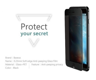 Folie de sticla privancy 5D pentru Apple iPhone 8, Privacy Glass GloMax, folie securizata duritate 9H anti amprente foto