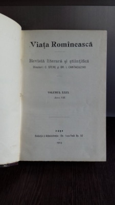 VIATA ROMANEASCA - REVISTA LITERARA SI STIINTIFICA. ANUL VIII, 1913. NR.4,5 SI 6 foto