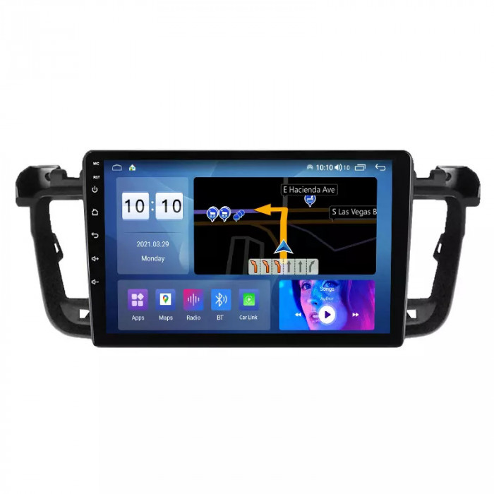 Navigatie Dedicata Peugeot 508 (2010-2018), Android, 9Inch, 1Gb Ram, 16Gb Stocare, Bluetooth, WiFi, Waze