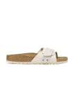 Birkenstock papuci din piele Oita femei, culoarea gri, 1024226
