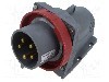 Conector alimentare AC, IEC 60309, IP67, 32A, 250V AC, 415V, 5 pini, AMPHENOL - 2CMA101206R1000