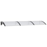 Cumpara ieftin Copertina de usa, negru si transparent, 300x75 cm, policarbonat