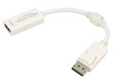 Adaptor DisplayPort către HDMI, 0,12m, alb - DELOCK