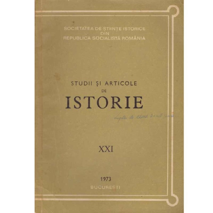 - Studii si articole de istorie XXI, 1973 - 133830