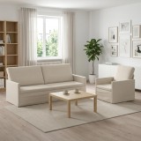 Set de canapea 2 pcs Crem Catifea