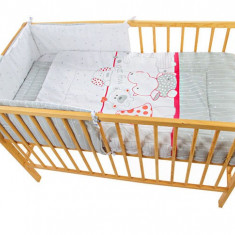 Lenjerie MyKids My Zoo Rosu 4 Piese 120x60