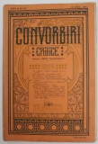 CONVORBIRI CRITICE , REVISTA LITERARA BIMENSUALA , ANUL II , NR. 12 , 15 IUNIE , 1908