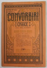CONVORBIRI CRITICE , REVISTA LITERARA BIMENSUALA , ANUL II , NR. 12 , 15 IUNIE , 1908 foto