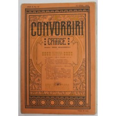 CONVORBIRI CRITICE , REVISTA LITERARA BIMENSUALA , ANUL II , NR. 12 , 15 IUNIE , 1908