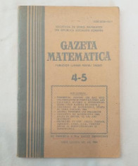 Gazeta Matematica 1984 nr. 4-5 foto