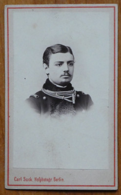 Foto pe carton , Gheorghe Magheru , Berlin , 1869 , cu autograf foto
