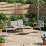 vidaXL Set de grădină cu pernă oțel 42025105