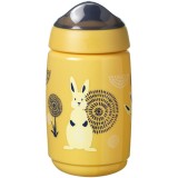 Cana Tommee Tippee Sippee cu protectie BACSHIELD &trade; si capac, 390 ml, 12 luni +, Galben, 1 buc