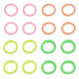 Elastice de păr frotte, Set 16 buc, Multicolor Neon cu Dungi, CMCLASS