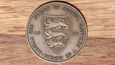 Jersey - moneda de colectie foarte rara - 1 / 24 shilling 1923 - George V -bronz foto