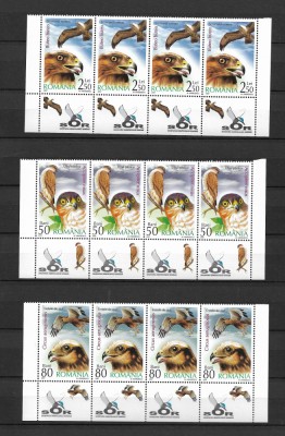 ROMANIA 2007 - PASARI DE PRADA , STRAIF CU TABSURI IDENTICE, MNH - LP 1760a foto