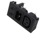 Conector Alimentare AC Tată-Mamă 10A 250V