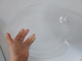 Platou servire, de sticla, in forma de peste, 27x21cm