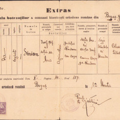 HST A1139 Extras registru botezați biserică 1950 Bozeș județul Hunedoara