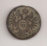 1800 S (Schm&ouml;llnitz), 3 kreuzer - Francisc al II-lea - Arhiducatul Austriei, Europa