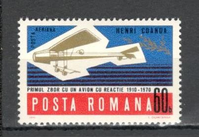 Romania.1970 Posta aeriana-Avionul cu reactie H.Coanda YR.492