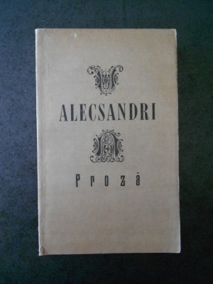 V. ALECSANDRI - PROZA foto