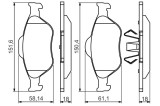 BOSCH 0 986 495 220 set placute frana,frana disc