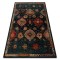 Covor de l&acirc;nă Polonia Abrash Ornament, flori albastru marin, 170x235 cm