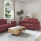 VidaXL Set canapea, 2 piese, perne bordo, textil