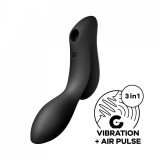 Stimulator 3 in 1 Curvy Trinity 2 Air Pulse&amp;Vibration Silicon USB Black, Satisfyer