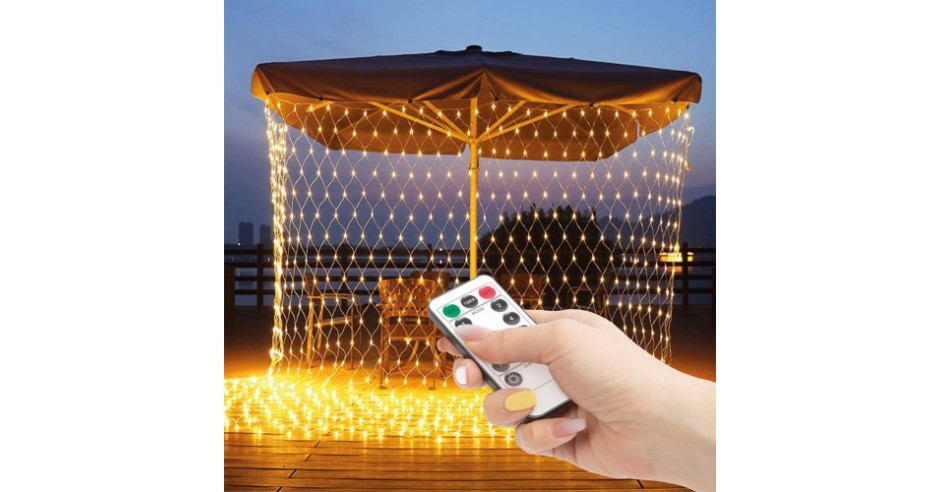 Plasa luminoasa LED - 190 LEDuri alb-calde - 3 x 2 m - 230V - cu ...