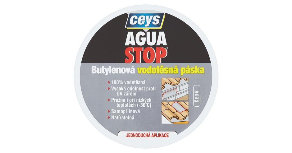 Ceys AGUA STOP Banda Butilica Impermeabile Per Tetto - 30 Cm X 10 M, Colore Tegola - 2