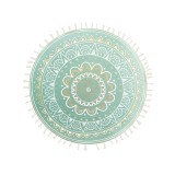 Perna decorativa, 40x10 cm, Cu modele si franjuri, Verde, Poliester/Bumbac, ATU-0803901, Oem