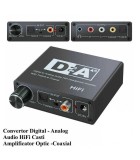 Adaptor TOSLINK RCA - 2x RCA +Jack 3.5 mm si amplificare semnal, Oem