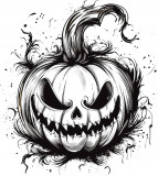Cumpara ieftin Sticker decorativ, Halloween, Dovleac, Negru, 67 cm, 8588ST-4, Oem