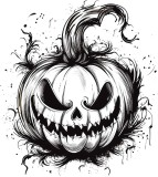 Cumpara ieftin Sticker decorativ, Halloween, Dovleac, Negru, 67 cm, 8588ST-4
