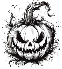 Sticker decorativ, Halloween, Dovleac, Negru, 67 cm, 8588ST-4