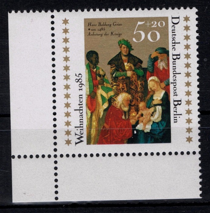 GERMANIA BERLIN 1985 CRACIUN , HANS BALDUNG , TIMBRU NESTAMPILAT