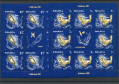 2011 , ROMANIA , Lp 1919 e , Zodiac II - Minicoli de 8 timbre + 1 vinieta - MNH foto
