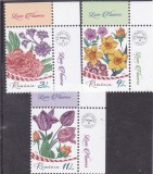 ROMANIA 2023 FLORILE IUBIRII Serie 3 timbre LP.2406 MNH**, Flora, Nestampilat