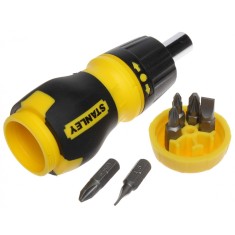STANLEY Surubelnita magnetica STUBBY cu clichet si 6 varfuri