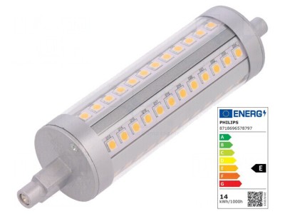 Lampă LED albă R7S 14W 3000K 1600lm foto
