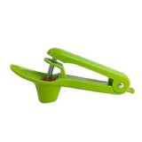 Dispozitiv de scos samburi, flippy, manual, cu 1 gaura, pentru cirese/masline, 20.5 x 3.8 x 13 cm, din abs+otel inoxidabil, cu maner, verde