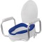 Inaltator WC cu Capac si Manere, Linomag?,10 cm inaltime, Colac din PU moale &amp; confortabil, Sistem de prindere reglabil pentru vasul de toaleta, Alb/A